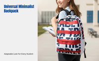 Backpack, Large Capacity Laptop Bag, Unisex School Bag, Sturdy Letter Print, High School Travel