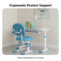 Ergonomic Design Adjustable child's Desk Chair Stable Base Study Seat Support kids' Furniture Easy to Clean for Students, Children, Teenagers, Studying, Home, Bedroom, School