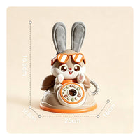Rabbit Toy Phone Sound Toy Telephone with Keypad Safe for Young Children, Kids