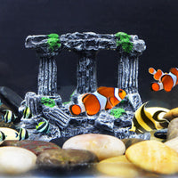 Resin Aquarium Roman Column Ruins Decoration Fish Tank Ornament