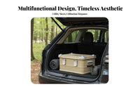 Large Capacity Aluminum Cargo Case Portable Camping Organizer Heavy Duty Storage Container Stackable Design for Outdoor Enthusiasts, Travelers, Car Owners, Road Journeys, Travel, Emergency Preparedness, Shopping