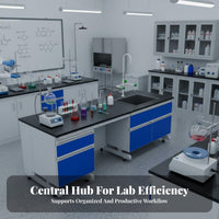 Alloy Lumber Experiment Table Harsh and Alkali Resistant Lab Workbench Strong Load-Bearing Lab Workstation for Researchers, School, Factory