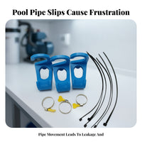3 Pieces Anti-Bend Pool Wall Hose Holder Curved Hook-Shaped Pool Hose Bracket Plastic Pipe Holder Blue