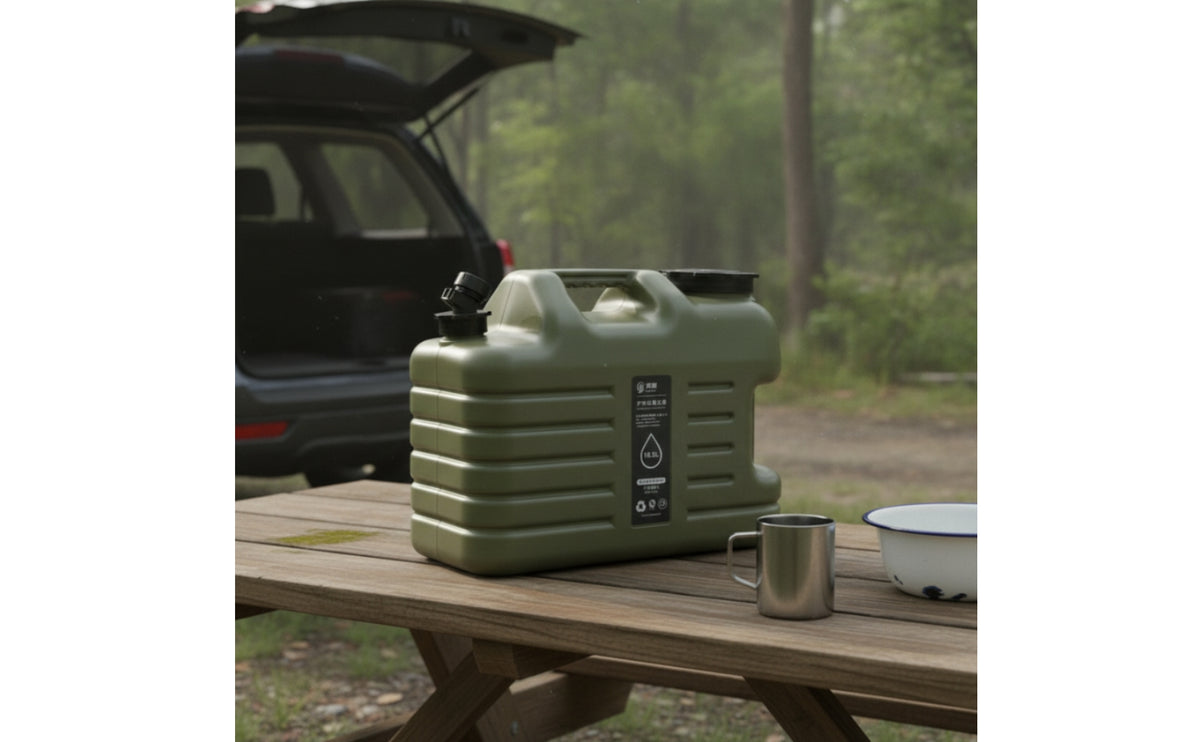 Outdoor Water Carrier with Extension Tube Food-Grade Bucket with Faucet Water Jug for Survivalists, Camping