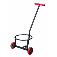 Hand-Push Bucket Cart Angled Handle Rolling Utility Cart Heavy Duty Metal Trolley for Household Flooring