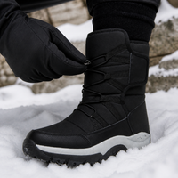 Unisex High-Top Insulated Winter Hiking Boots for Snow and Cold Weather
