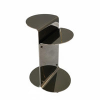 2 Pieces Movable Round Pedestal Table Minimalist design Round Pedestal Table Set High-Low Combination Household Furniture Sturdy Craftsmanship for Modern Decor lovers, Interior Designers, Homeowners, Beside a Sofa, Living Room, Bedroom, Entryway