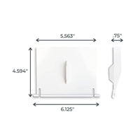 Flat Rectangular Replacement Skimmer Door Flap Hinge-Style Pool Skimmer Door Flap White Mounting Tabs