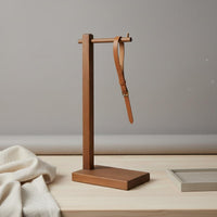 Hardwood Wood Bag Display Rack Photography Prop Wooden Handbag Stand Handbag Display Stand Space-Saving Countertop Purse Holder