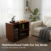 Movable with Wheels Mobile Tea Trolley Simple Design Multi-Tier Rolling Trolley Space-Saving Design Household Furniture Versatile Use for Small Apartment Dwellers, Homeowners, Office Workers, Living Room, Beside Sofa, Bedroom, Kitchen