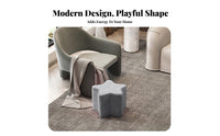 Soft and Comfortable Star-Shaped Pouf Thickly Padded Small Stool Multi-Functional Floor Seating Stable Structure for Toddlers, Families, Living Room, Playroom, Entryway, Nursery