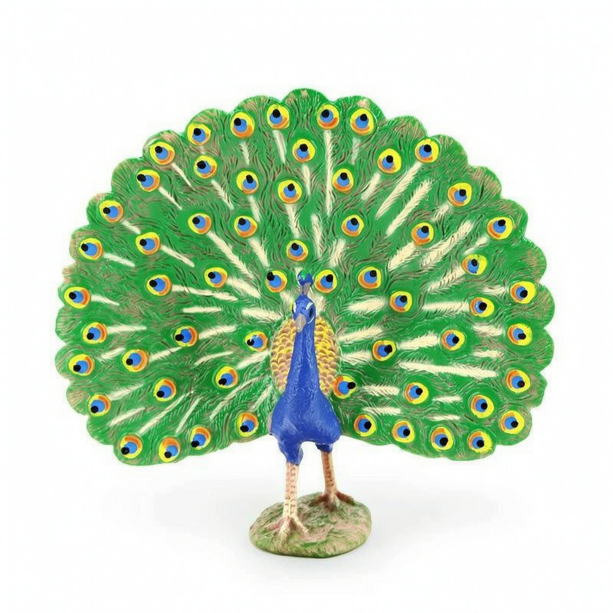 Peacock Figurine Realistic Peacock Bird Figurine Bird Model Detailed Safe for Children, Tabletop, Shelf