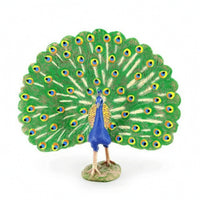 Peacock Figurine Realistic Peacock Bird Figurine Bird Model Detailed Safe for Children, Tabletop, Shelf