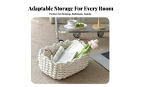 Woven Basket Japanese aesthetic Woven Basket Set Handwoven for Living Room, Students