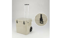 Telescoping Hard Shell Cooler with Wheels Insulated Rolling Cooler Large-Capacity Ice Chest with Wheels Portable for Camping