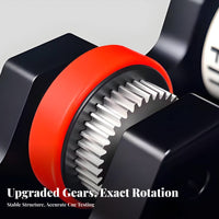 360 Degree Rotation Electric Cue Straightness Checker Type-C Rechargeable Automatic Cue Shaft Tester Single-Button Start for Game Room