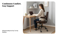 Height Adjustable Ergonomic Computer Chair with Casters Support Rolling Task Chair Breathable Mesh spine rotate Seat sturdyDuty for Students, Adults, Study Room, Bedroom, Workspace