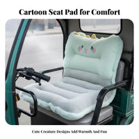 Easy to Install Electric Tricycle Seat Cushion Non-Slip Bottom All-in-Single Seat Backrest Cushion Multi-Purpose for Adults, Cold Weather
