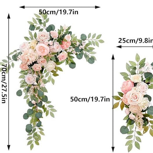 Two-Piece Arch Flower Set for Wedding Entrance Decoration