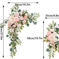 Two-Piece Arch Flower Set for Wedding Entrance Decoration