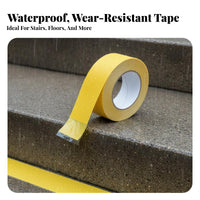 Self Anti-Slip Tape High Traction Stair Step Tape Strong Adhesion Abrasive Stair Step Wear-Resistant for Children, Homeowners, Stairs, Outdoors, Outdoor, Bathrooms