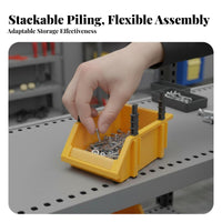 Stackable accessibleFront Stacking Bin Modular accessibleFront Bin Interlocking Design Parts Container Heavy-Duty for Warehouse Workers, DIY Enthusiasts, Workshop, Stockroom, Factory, Garage
