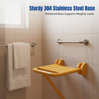Shower Folding Stool Bathroom Seat, Non-Slip Bath Chair for Seniors