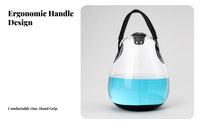 Screw-Top Water-Filled Kettlebell Loop Handle Water Kettlebell Translucent Fillable Workout Weight Rounded Body