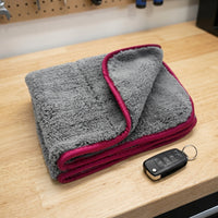 1000 GSM Car Drying Towel, Microfibre Towel for Car Cleaning Cloths, 42x48cm Dual-Sided Coral Fleece Towel, High Absorbency Washing Cloth