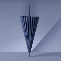 Windproof Automatic Umbrella with Cover Heavy Duty 24-Rib Umbrella Large Long-Lasting for Commuters, Travel