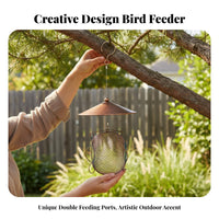 Hanging Birds Feeder Rainproof Garden Birds Feeder for Nature Lovers, Gardeners, Backyard, Yard, Patio