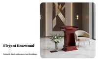 Modern Design Wooden Speech Stand Professional Look Floor Standing Podium Fine Workmanship Conference Presentation Desk Stable Design for Presenters, Event Hosts, Classrooms, Classroom, Lecture Halls, Auditoriums