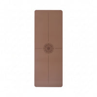 Exercise Mat Middle Medallion Pattern Pose Guide Mat Solid Color