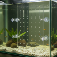 Acrylic Aquarium Divider with Suction Cups, Transparent Isolation Grid for Fish Tanks