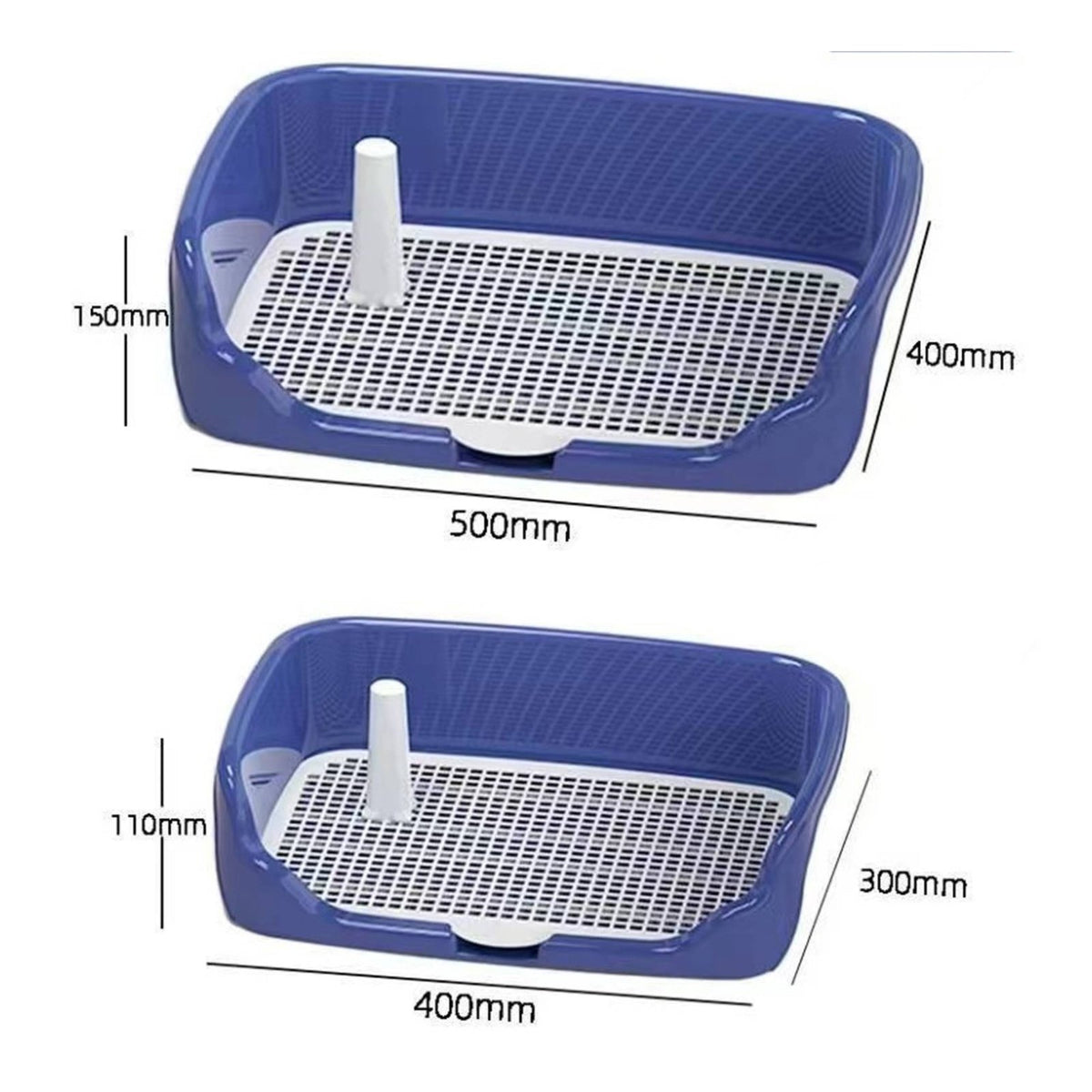 Dog Potty Tray with Grid Splash Proof Indoor Dog Toilet Non-Slip for Young Dogs