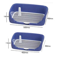 Dog Potty Tray with Grid Splash Proof Indoor Dog Toilet Non-Slip for Young Dogs