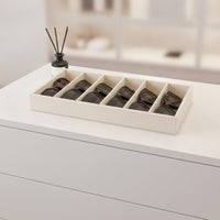 Cloth-coveredCovered Eyeglass Storage Tray Slim Eyeglass Organizer Compact Sunglass Display Tray Long-Lasting for Dressing Table