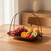 Bamboo Tray with Handle Rectangular Bamboo Woven Basket Tray Boho for Tabletop Presentation