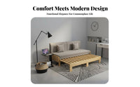 Multi-Functional expandableable Daybed Double-PurposePurpose Sofa Bed Space-Saving Sleeper Couch Push-Pull Design for Apartment Dwellers, Students, Homeowners, Living Room, Bedroom, Home Office