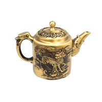 Brass Teapot Ornament Teapot Ornament Stable Tabletop Display for Tea Lovers, Collectors, Bookshelf