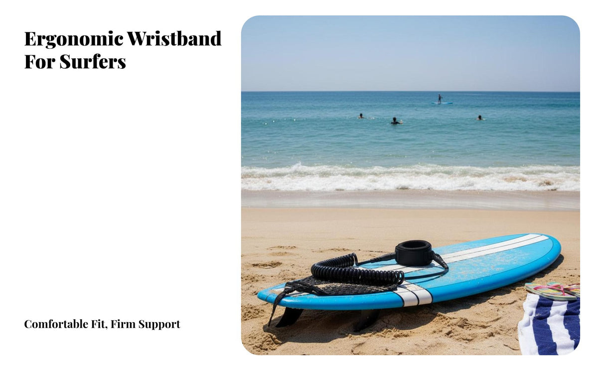Coiled Stand-up Paddleboard Leash Comfortable Neoprene Cuff Wave Ing Safety Rope Coiled Wave Leash Long-Lasting Poly