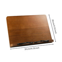 Wooden Desktop Book Rest Ergonomic Book Stand, with Page Holders Portable Adjustable Laptop Riser for Readers