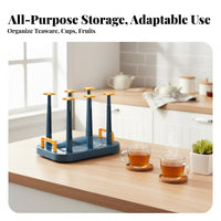 With Drain Tray Doubletier Draining Board Keeps Countertop Dry Drying Rack Multi-Functional Kitchen Organizer Easy to Clean for beverage Drinkers, awayice Workers, residents, Dining Room, Pantry, Bathroom