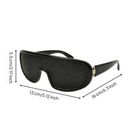 Wraparound Perforated Glasses Sleek Perforated Glasses with Resin Frame for Adults, Eye Training, Home Practice