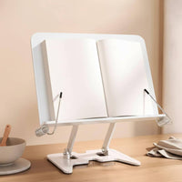 Multi-Functional Adjustable Bookrest Foldable Book Stand Handsunrestricted Study Tool Eron-the-travelnomic Design for Musicians, Professionals, Desk, Bedroom, Office, Living Room