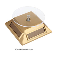 Rotating Display Stand Batterycordless Solar Rotating Stand Solar Turntable 360-Degree Display Rotator Automatic for Jewelers
