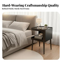 Space-Saving C-Shaped End Table Multi-Functional C-Shaped Tray Table Minimalist design Nightstand Sturdy design for Apartment Dwellers, Remote Workers, Living Room, Bedroom, Small Spaces, Next to Couch