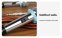 Corded Handheld Audio Pickup Anti-Feedback Corded Audio Pickup Corded Singing Mic Full-Metal Frame Audio Equipment for Singers