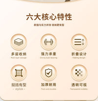 鞋盒鞋子收纳神器防尘空间透明鞋柜靴子抽屉式床底可折叠整理鞋架 小熊大号60*30*15【买一发一】