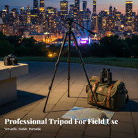 Portable Tele Tripod Non-Slip Feet Bird Watching Tripod 360° Pan Photography Accessory Quick Release Plate for Photographers, Content Creators, Outdoor, Concerts, Travel, Filming
